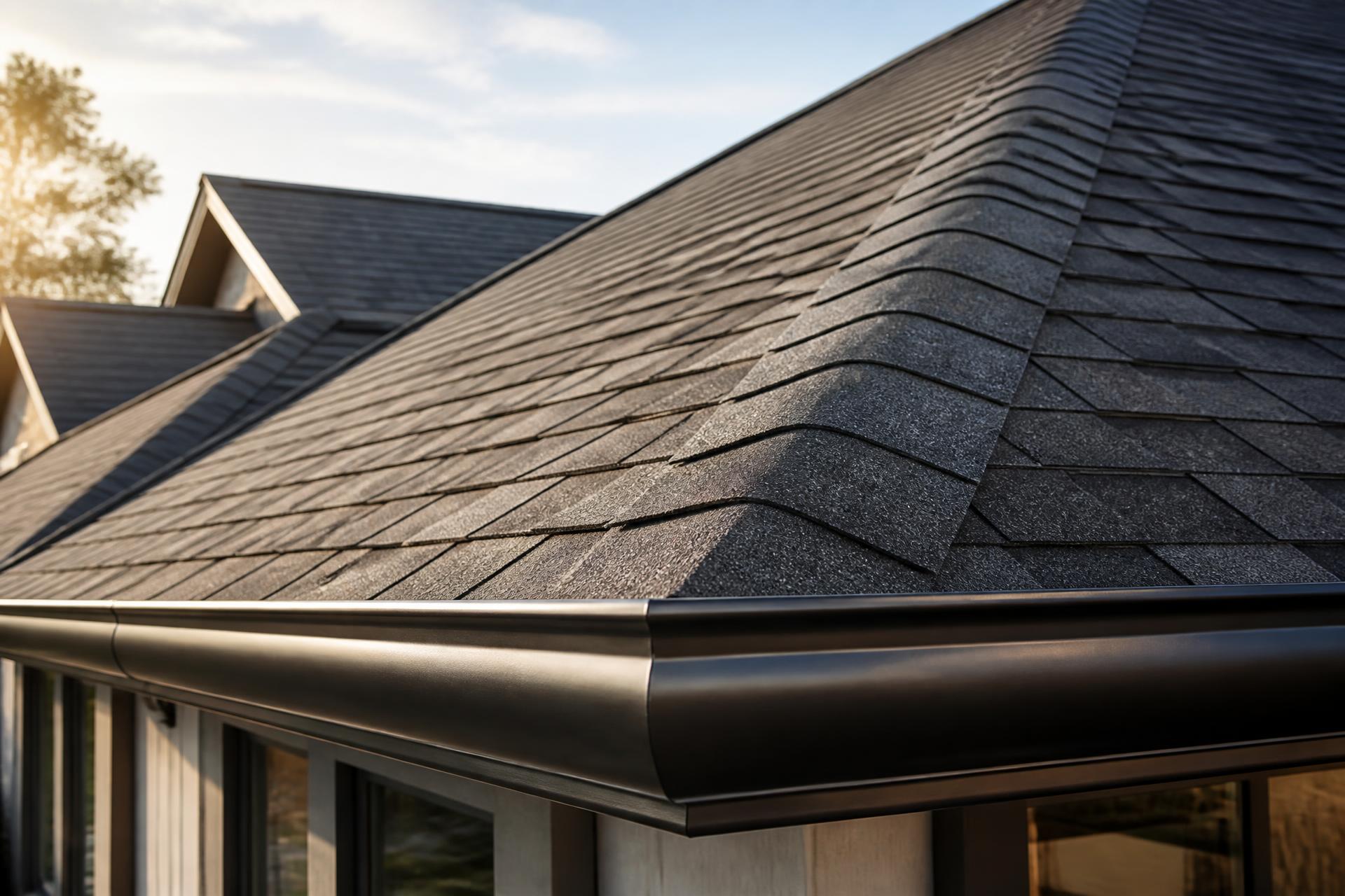Newly installed architectural shingle roof in Houston